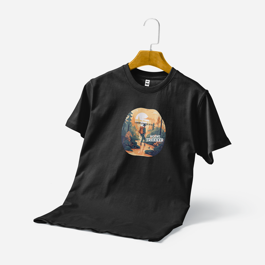 Men's Printed T-Shirt - Mount Trekker (Black)