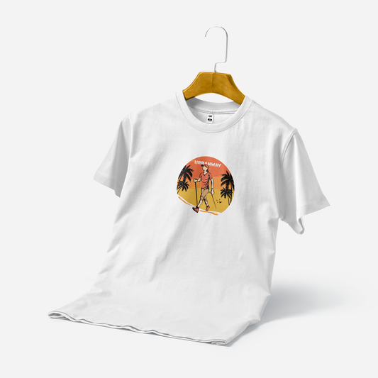 Men's Printed T-Shirt - Urbanway Traveller (White)
